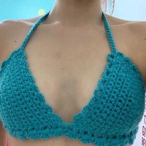Handmade knit bralette customizable into any size